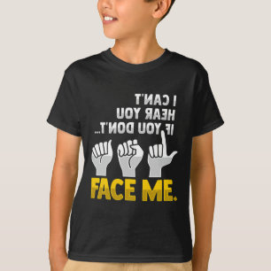 Camiseta Leitura de Gesto de Mão surdo Audição Perda de Awa