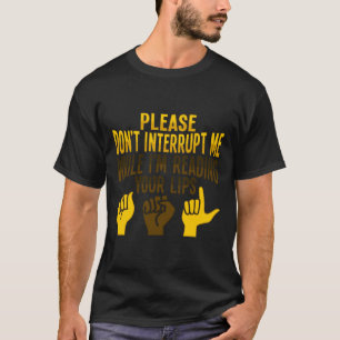 Camiseta Leitura de Gesto de Mão surdo Audição Perda de Awa