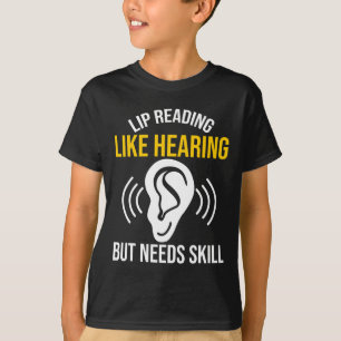Camiseta Leitura De Lip Como Ouvir Deficientes Auditivos