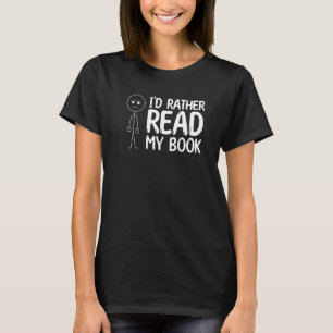 Camiseta Leitura de livro Figura Eu teria Preferencialmente
