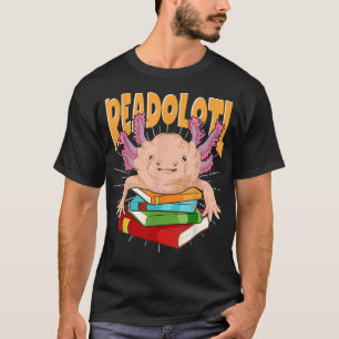 Camiseta Leitura de Livro Salamander Readolotl Amphibian Bo