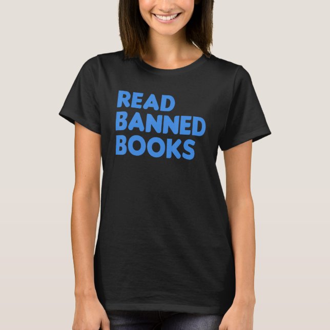 Camiseta Leitura de Livros Banidos - Bibliotecas Escolares  (Frente)
