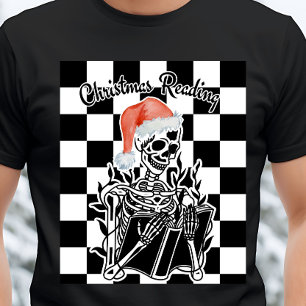 Camiseta Leitura de Natal do Estilo Gótico