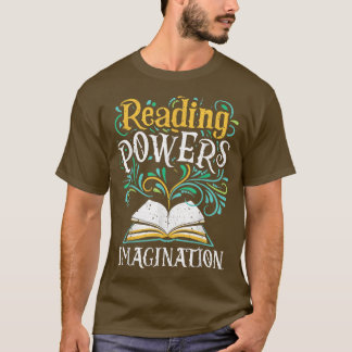 Camiseta Leitura de Powers Imagination Bookworm Livros Em L