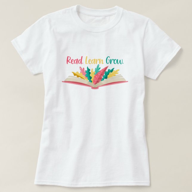 Camiseta Leitura de T-Shirt do Livro (Frente do Design)