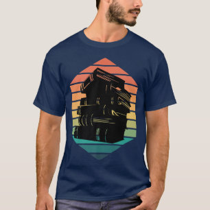 Camiseta Leitura de Vintage para Homens Livro Literacia sob