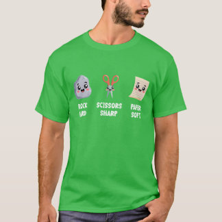 Camiseta Leitura Divertida Pedra Papel Tesoura Garota estud