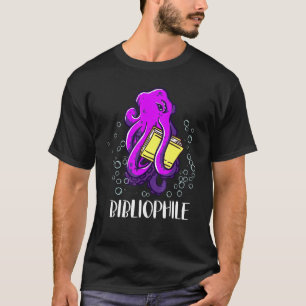 Camiseta Leitura do livro de polvos bibliófilos
