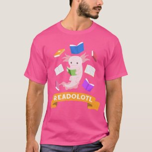 Camiseta Leitura Do Livro Eletolotl Cute Readolotl Kawaii S