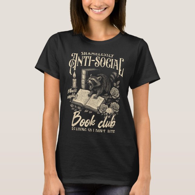 Camiseta Leitura do Livro em Lover Bookish Sem Dúvida Anti- (Frente)