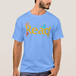 Camiseta Leitura do Nerd Leitura do livro de borboletas Lei