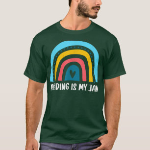 Camiseta Leitura do professor do Rainbow Bookworm Book Love