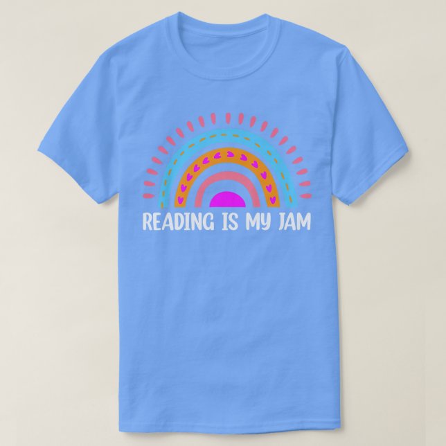 Camiseta Leitura do professor do Rainbow Bookworm Book Love (Frente do Design)