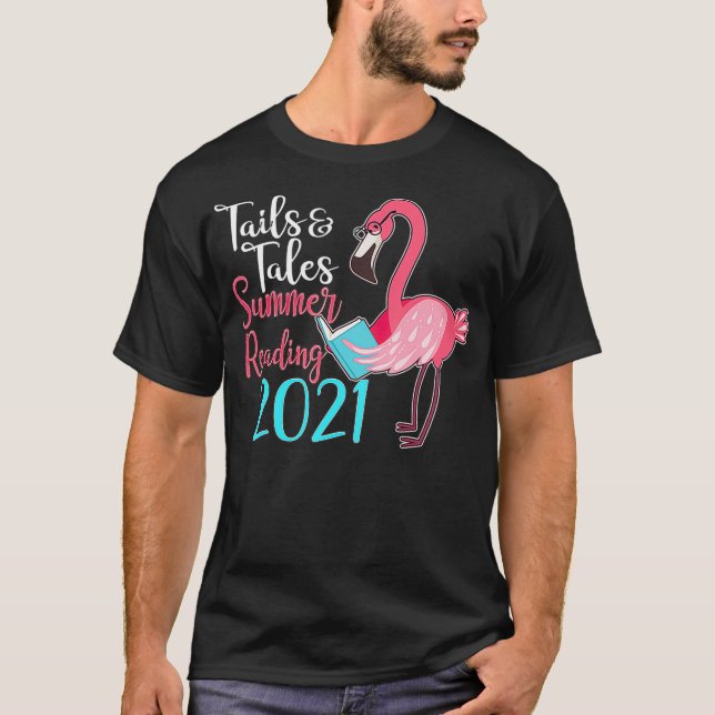 Camiseta Leitura Do Verão De 2021 - Folhas E Tales Flamingo (Frente)