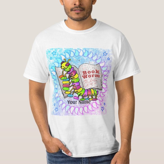 Camiseta Leitura do worm de livro (Frente)