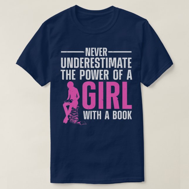 Camiseta Leitura Engraçada Para Mulheres Meninas Bookworm N (Frente do Design)
