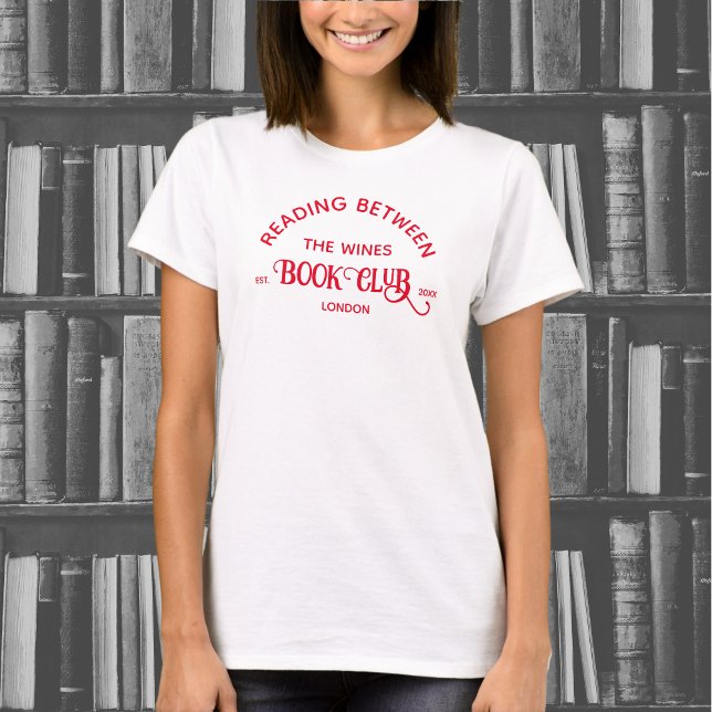 Camiseta Leitura Entre O Clube Do Livro De Vinhos Red Crest (Criador carregado)