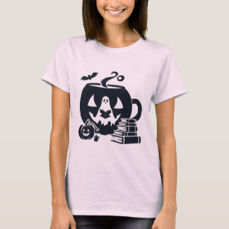 Camiseta Leitura fantasma de Spookeen com abóbora