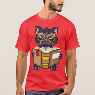 Camiseta Leitura Grumosa De Catálogos Lançando Livro De Gat