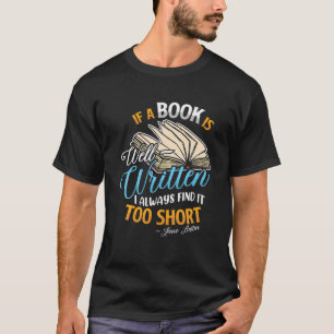 Camiseta Leitura Leitura de Livro de Jane Austen
