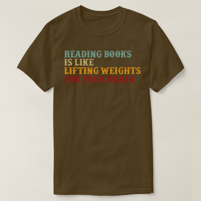 Camiseta Leitura Retrorística É Como Levantar Wei (Frente do Design)