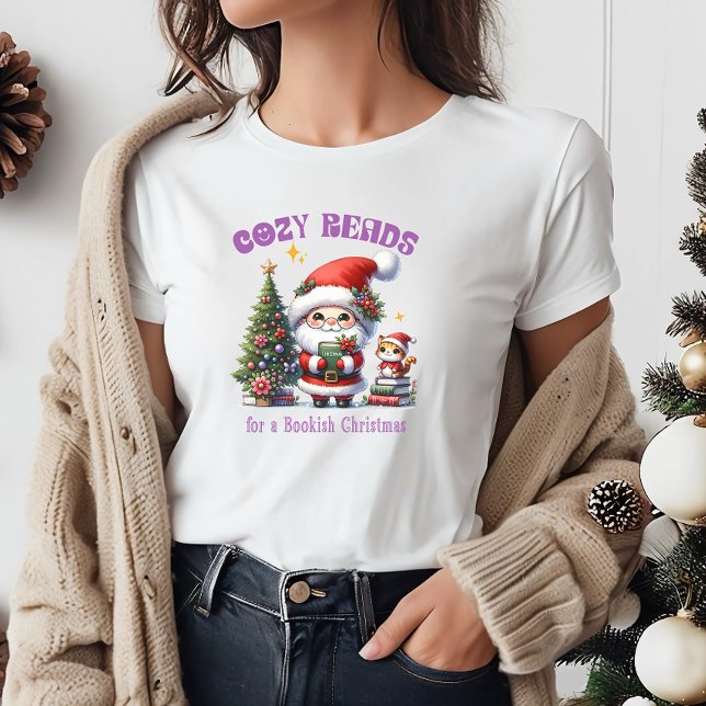 Camiseta Leituras de Natal Bookish, de papais noeis (Criador carregado)