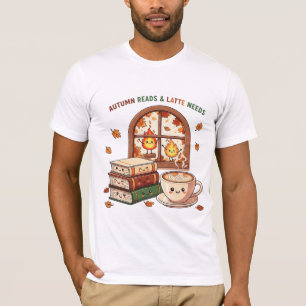 Camiseta Leituras de Outono & Necessidades de Latte Livros