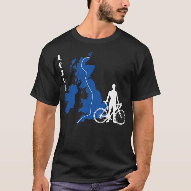 Camiseta LEJOG termina com John O'Groats (Bluewhite) Fitte (Frente)