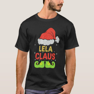 Camiseta Lela Claus Pijama de Natal Família Combinando Xmas