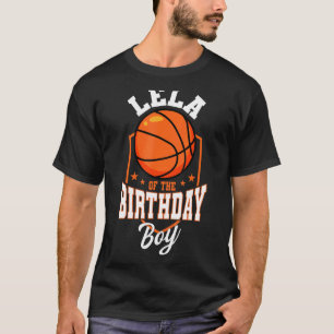 Camiseta Lela Do Par De Bday-Dia Do Tema De Basquete Do Bir