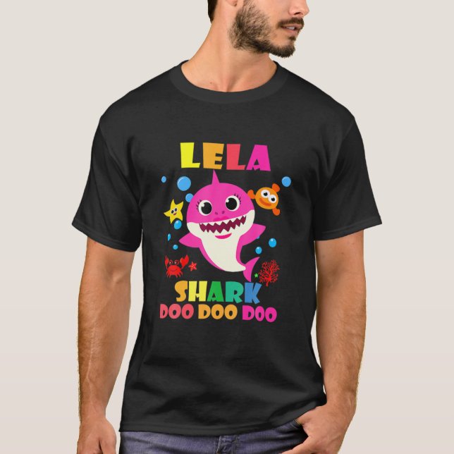 Camiseta Lela Shark Doo Doo Funny Baby Mamãe Kids (Frente)
