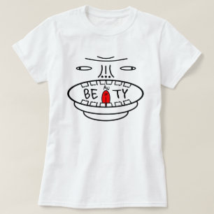 Camiseta Lema de positividade: BEAuTY (Dourado para si mesm