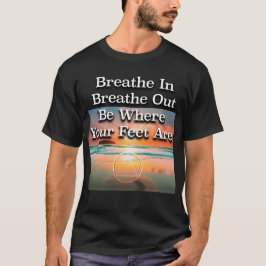 Camiseta Lema de Recuperação Respirar Dentro Respirar Fora 