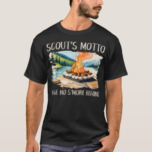 Camiseta Lema de S'Mores de Fogueira de Escoteiros Humor de