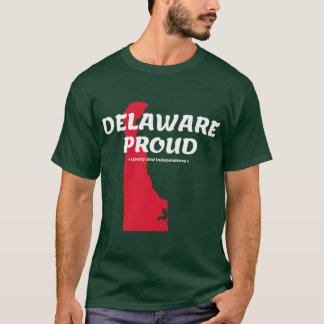 Camiseta Lema do Estado Orgulhoso de Delaware Liberdade E I