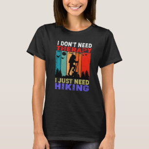 Camiseta Lema do Pôr do Sol Retrô Não Preciso de Terapia Só