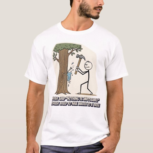 Camiseta lema engraçado do stickman (Frente)