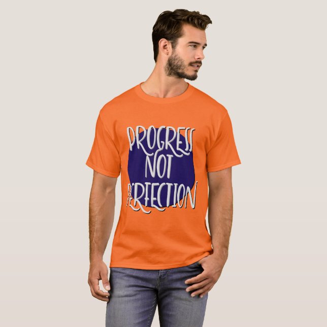 Camiseta Lema Progresso Não Perfeição (Frente Completa)