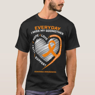 Camiseta Lembrança Amante Da Leucemia Da Madrinha