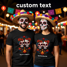 Camiseta 🌹 Lembrança Blooms: Dia de Muertos Tributa 🌹