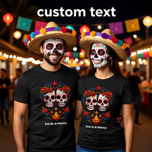 Camiseta 🌹 Lembrança Blooms: Dia de Muertos Tributa 🌹