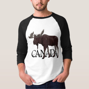 Camiseta Lembrança canadense retro dos alces do jérsei dos