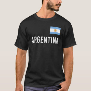 Camiseta Lembrança da Bandeira da Argentina para Mulheres H