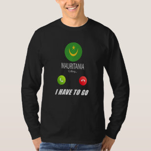 Camiseta Lembrança da Bandeira da Mauritânia A Mauritânia E