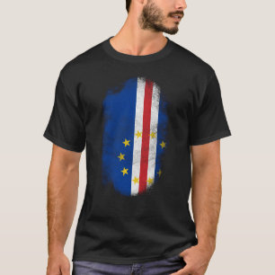 Camiseta Lembrança da bandeira de Cabo Verde - Cabo