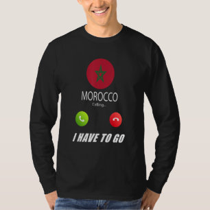 Camiseta Lembrança da Bandeira de Marrocos Marrocos Está Ch