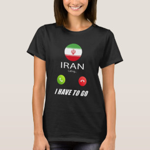 Camiseta Lembrança da Bandeira do Irã Irã Está Chamando Est