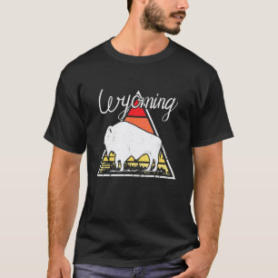 Camiseta Lembrança de Búfalo Wyoming Natureza Caminhada Mon
