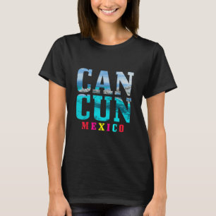 Camiseta Lembrança de Férias de Verão na Praia de Cancun Mé