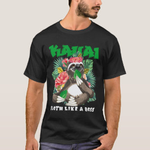 Camiseta Lembrança de Férias do Kauai Preguiça Como Um Chef